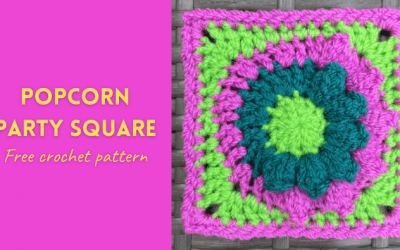 Popcorn Party Granny Square – Free Crochet Pattern (UK Terms)