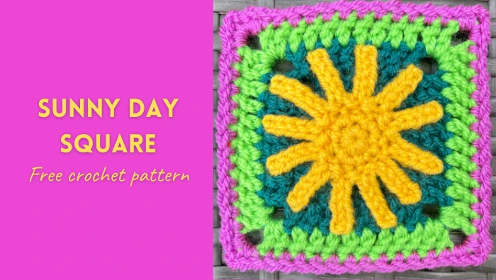 Sunny Day Granny Square – Free Crochet Pattern (UK Terms)