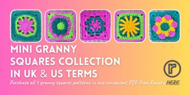 Click to buy image showing 5 images of the Mini Granny Square Collection on Ravelry