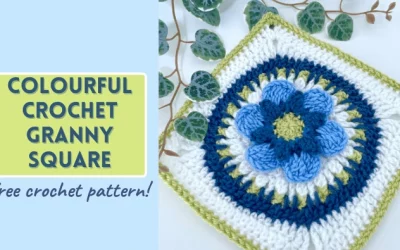 Colourful Flower Granny Square – free crochet pattern