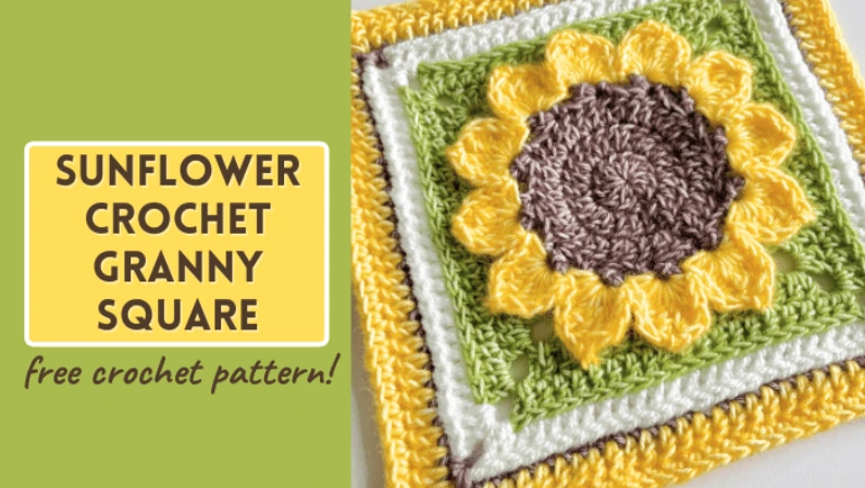 Sunflower Crochet Granny Square