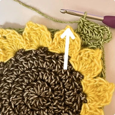 crochet sunflower granny squares fig 3