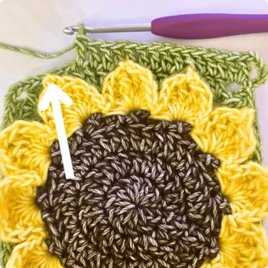 crochet sunflower granny squares fig 5