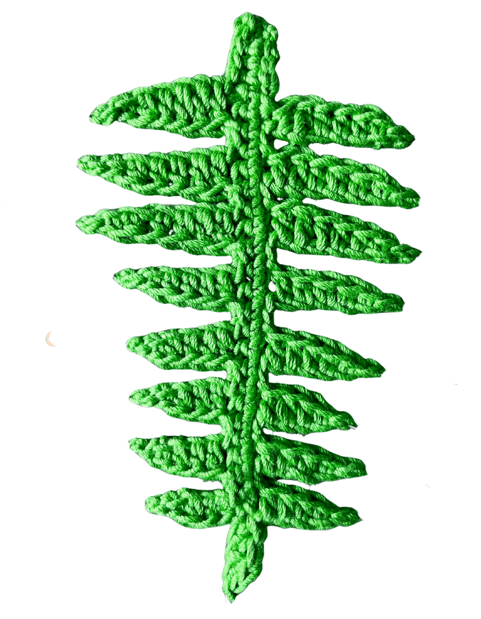 Crochet fern leaf free pattern - Chroma Crochet