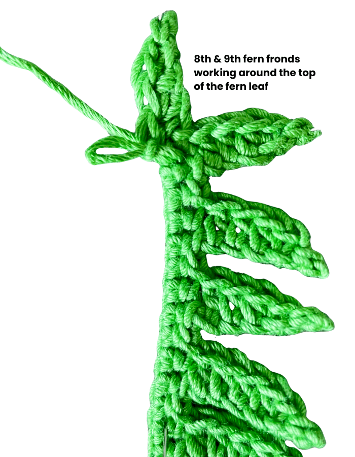 Crochet fern leaf free pattern - Chroma Crochet