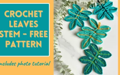 Crochet Leaves Stem free pattern